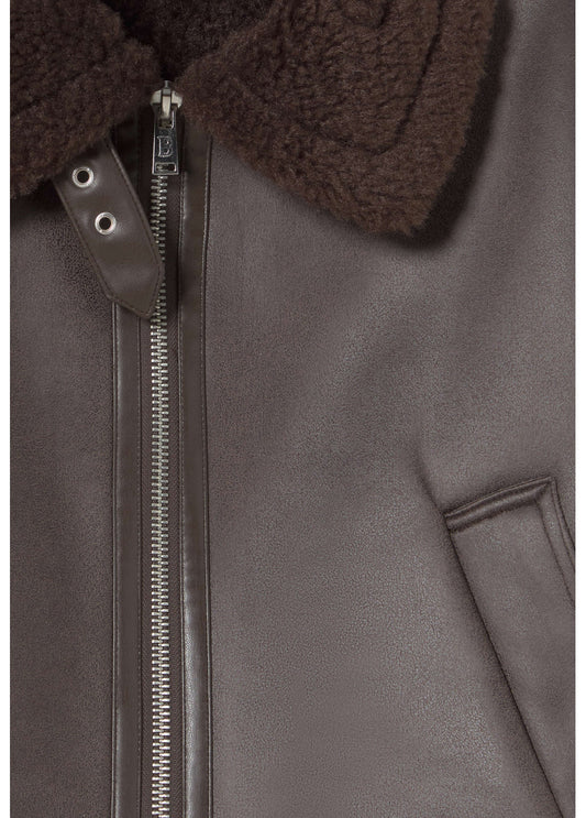 Cazadora biker efecto piel