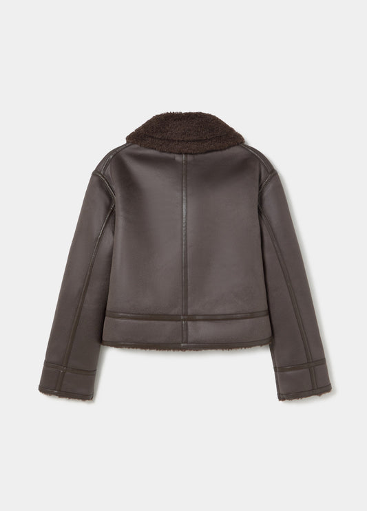 Cazadora biker efecto piel