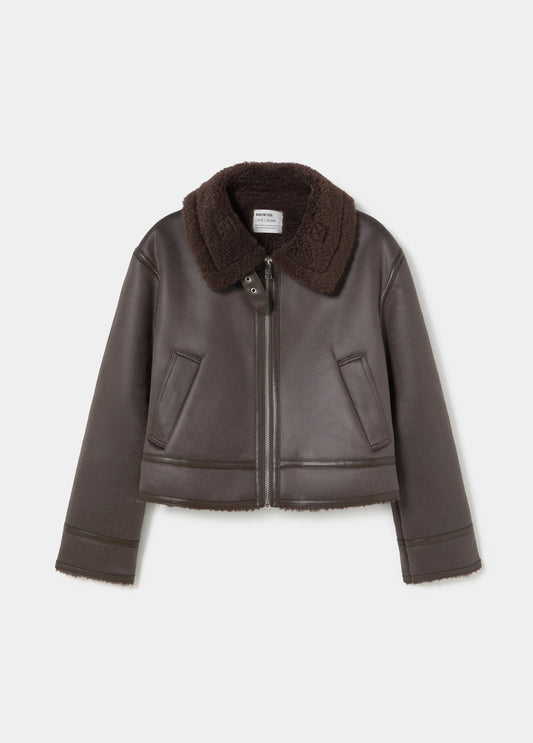 Cazadora biker efecto piel