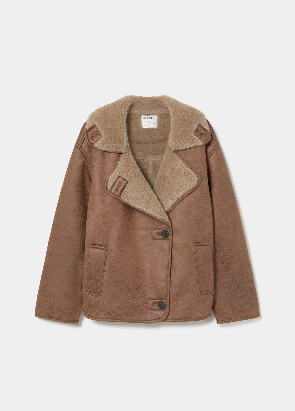 Abrigo doble faz efecto piel