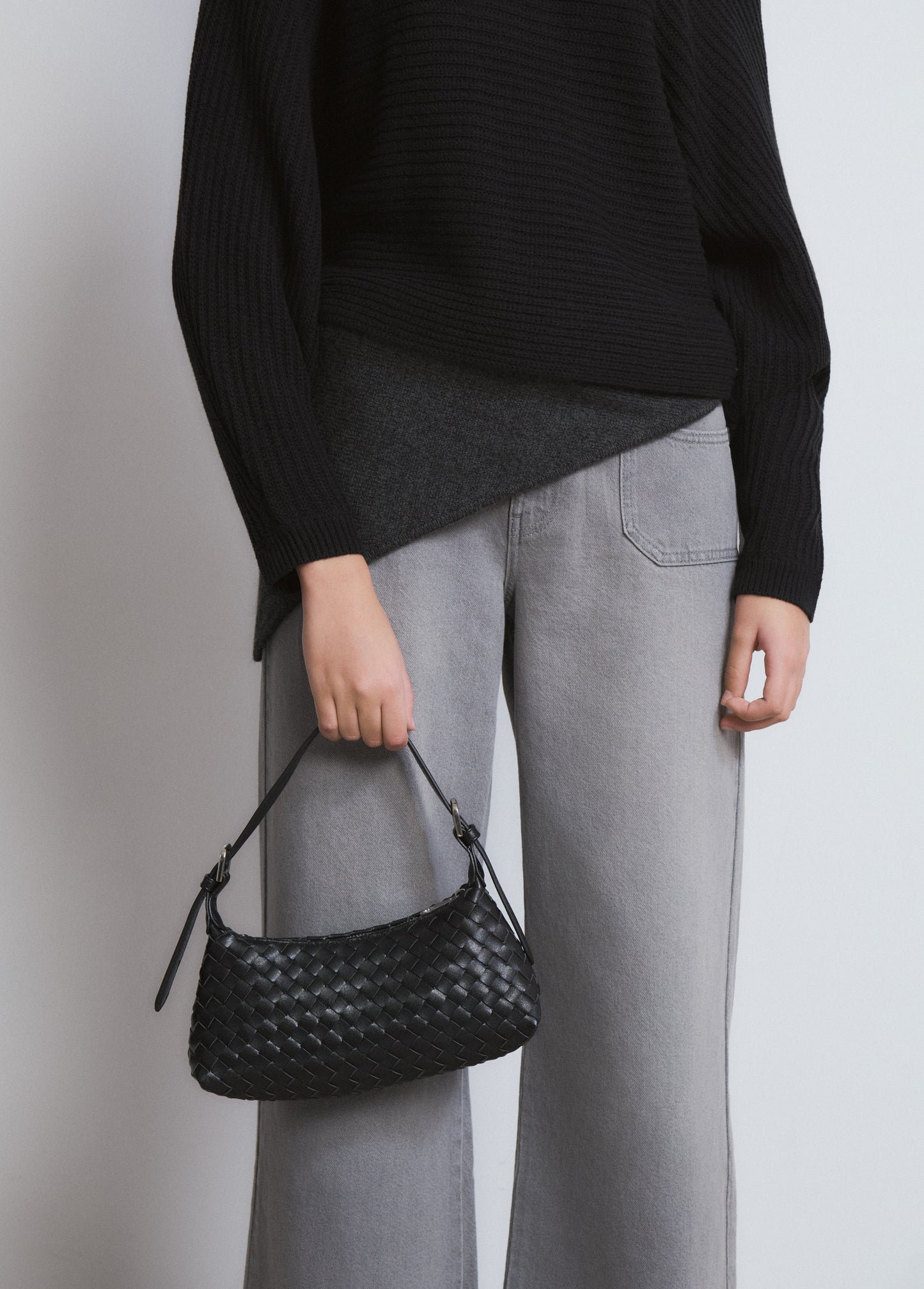 Bolso baguette trenzado