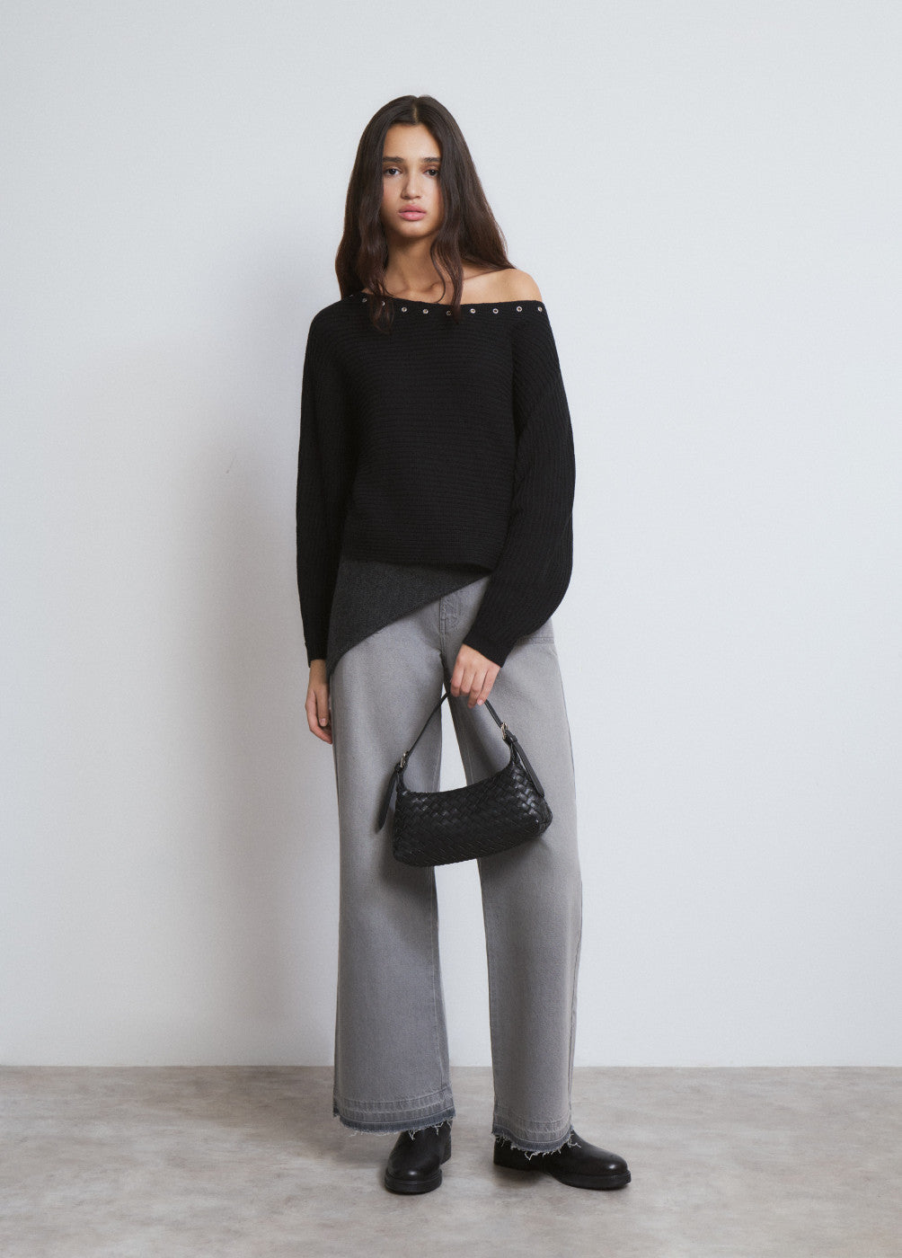 Bolso baguette trenzado