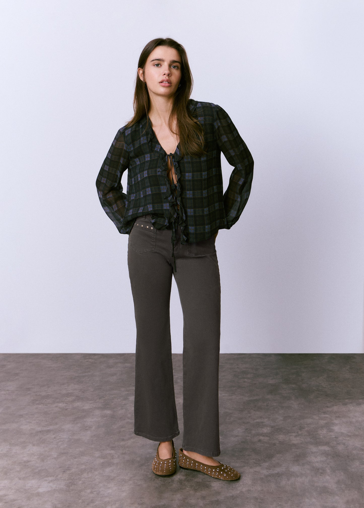 Pantalón culotte estrellas frontales