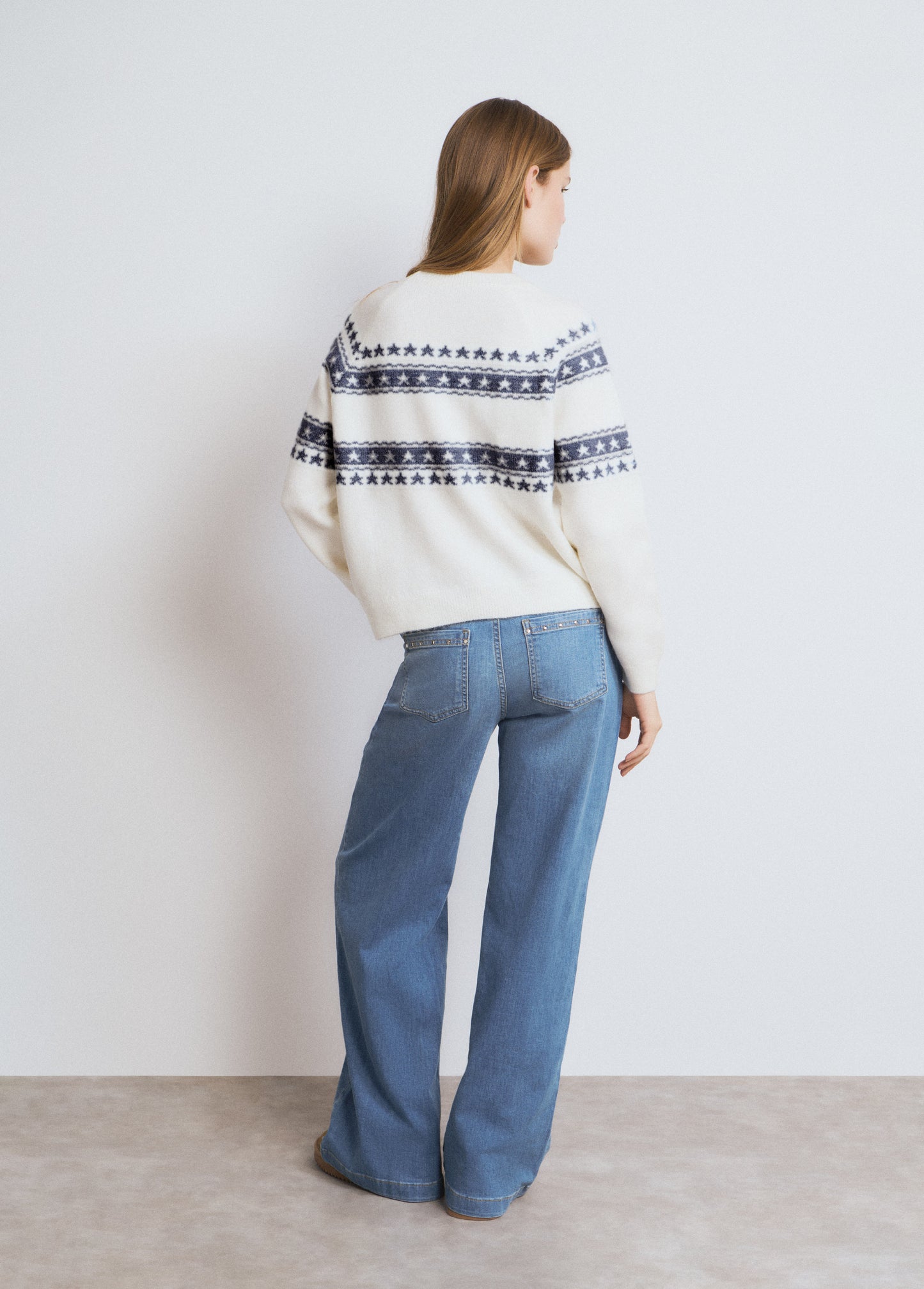 Jersey brownie jacquard