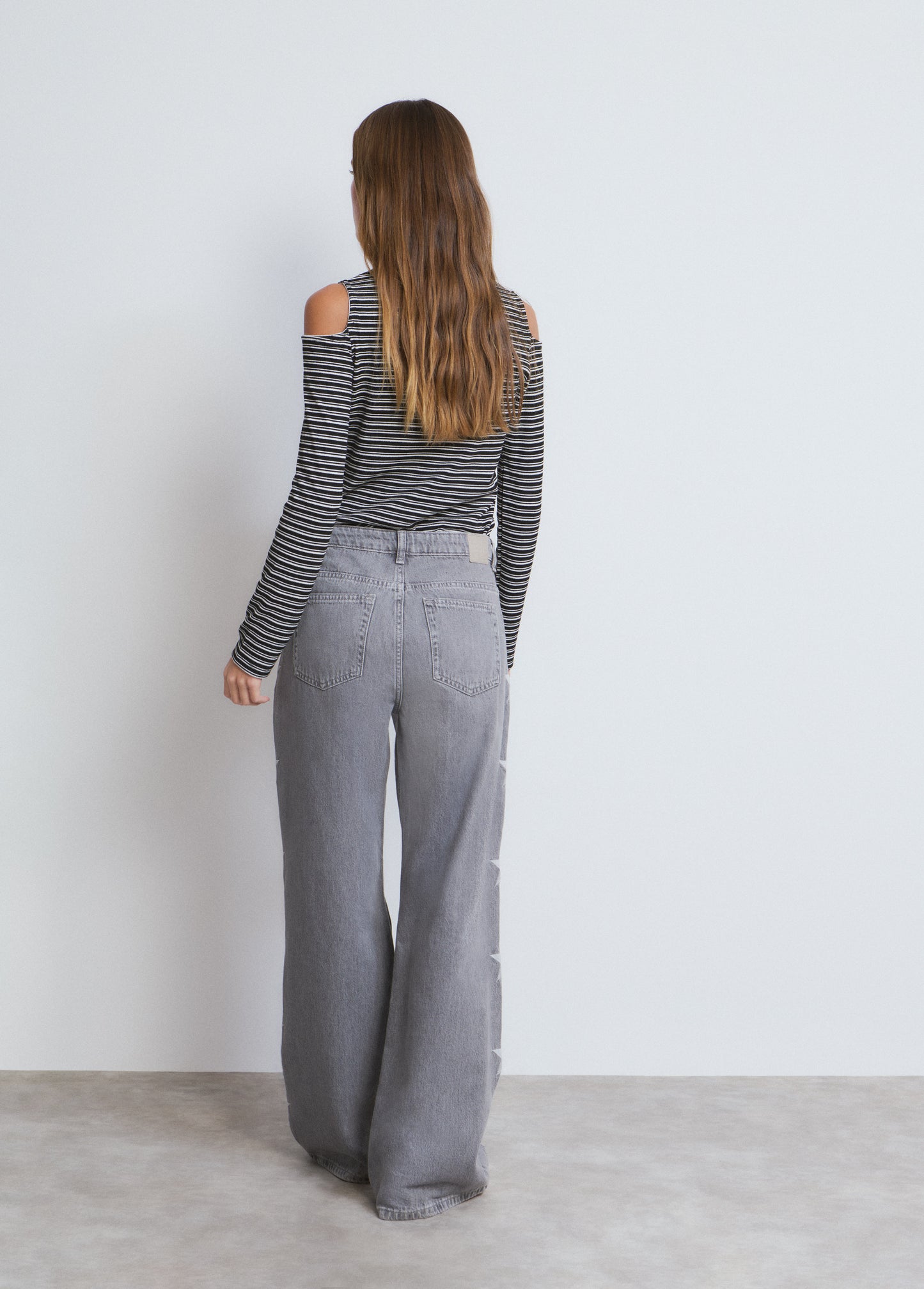 Jeans relaxed estrellas lateral