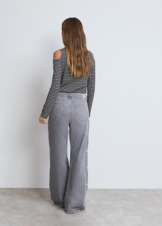 Jeans relaxed estrellas lateral