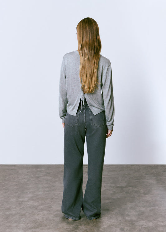 Jeans relaxed tachas lateral
