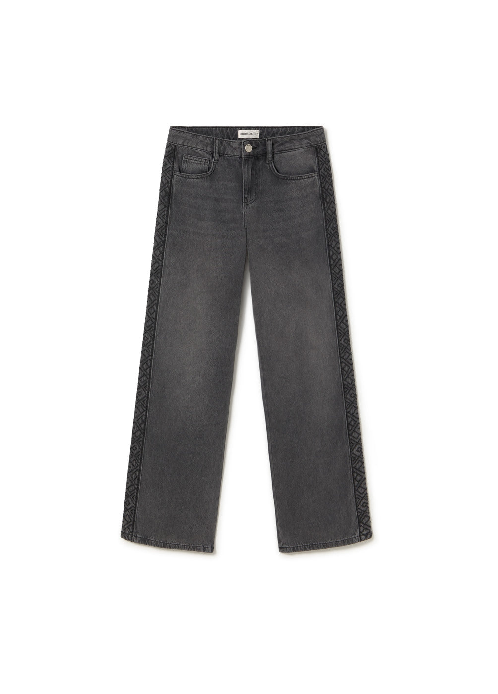 Jeans bordados lateral