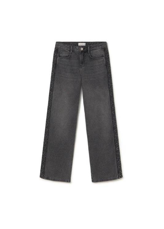 Jeans bordados lateral