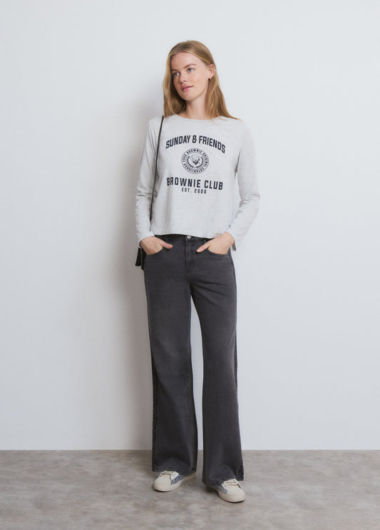 Jeans bordados lateral