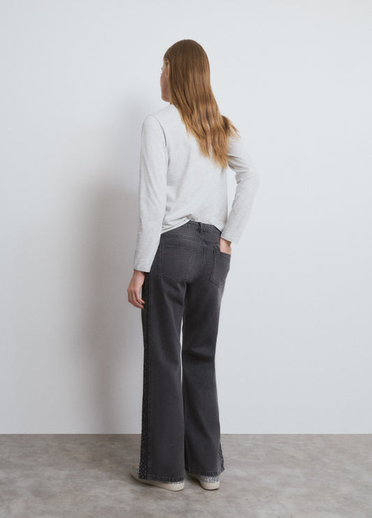 Jeans bordados lateral