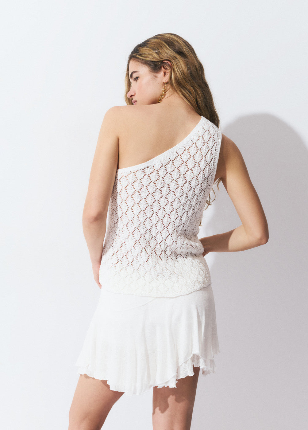 Top asimétrico crochet