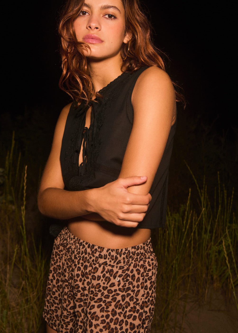 Short animal print