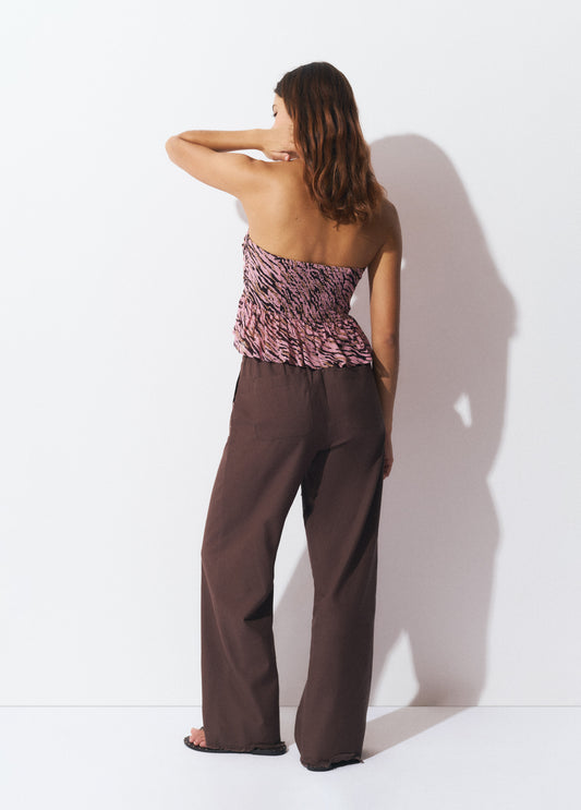 Top volantes estampado