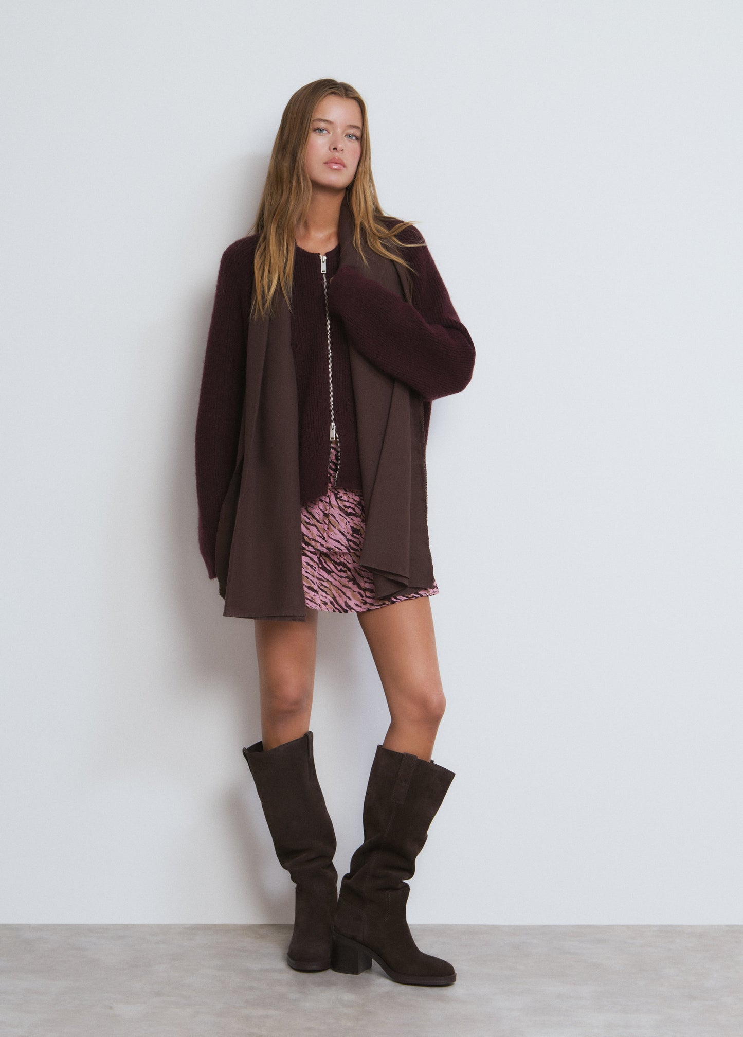 Falda volantes estampado