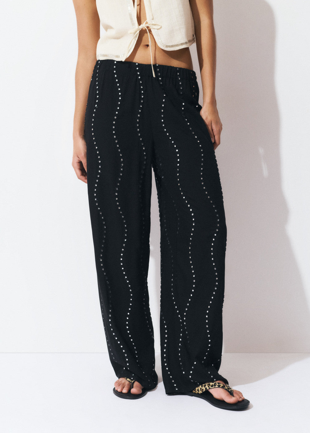 Pantalón lentejuelas ondas