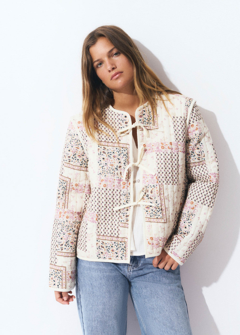 Chaqueta estampada patchwork