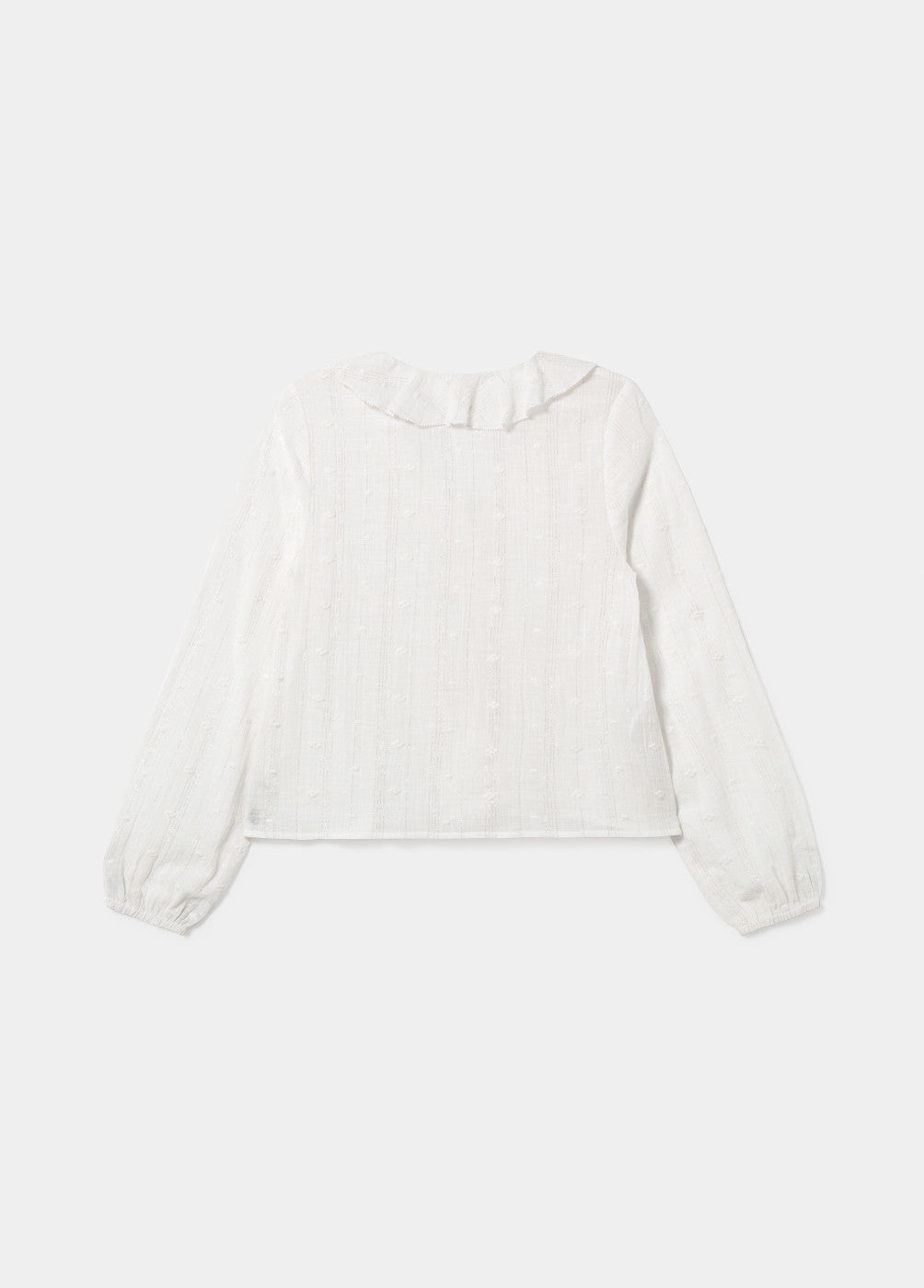 Blusa volante escote brillo