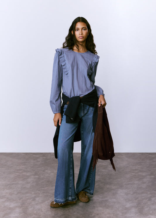 Blusa volantes tejido textura