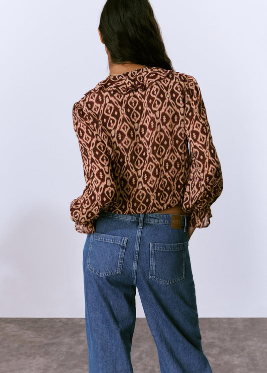Blusa volantes estampado