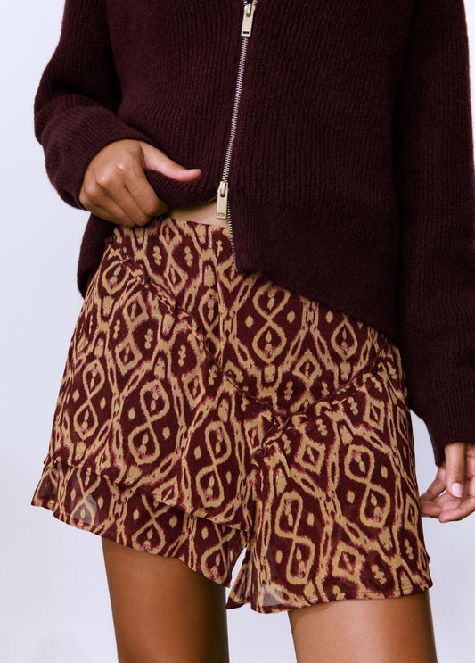 Falda estampada ikat
