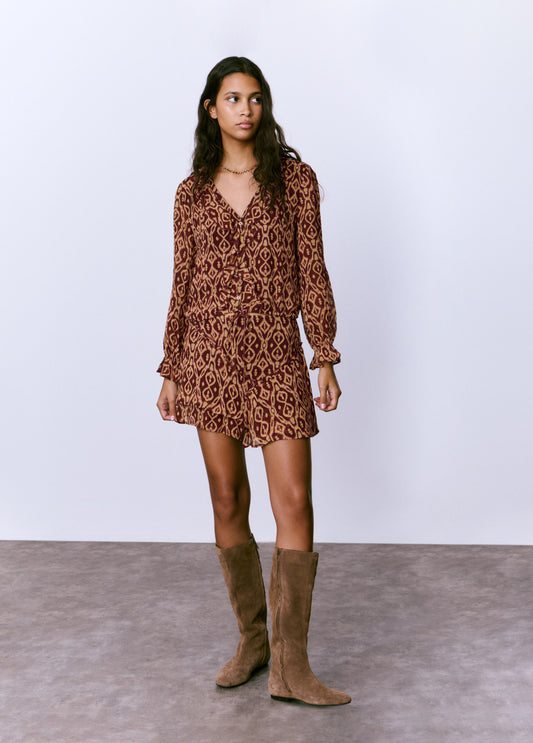 Falda estampada ikat