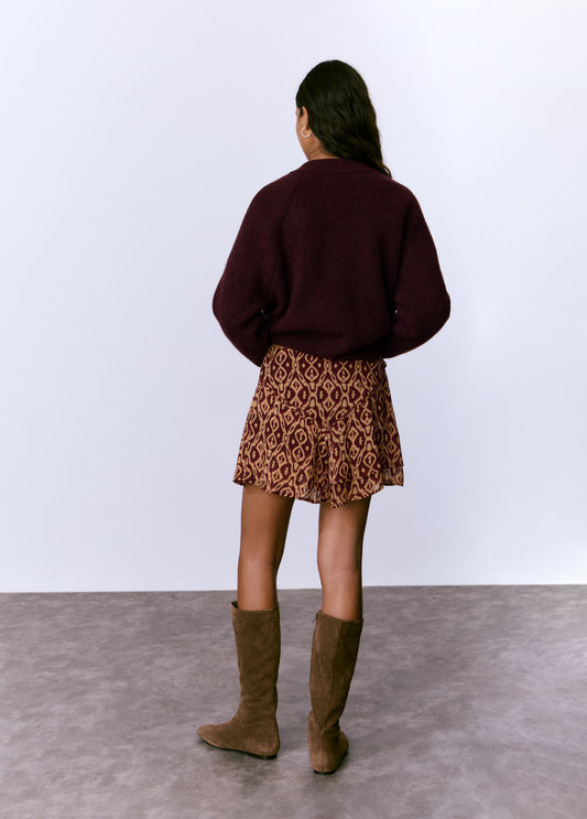 Falda estampada ikat
