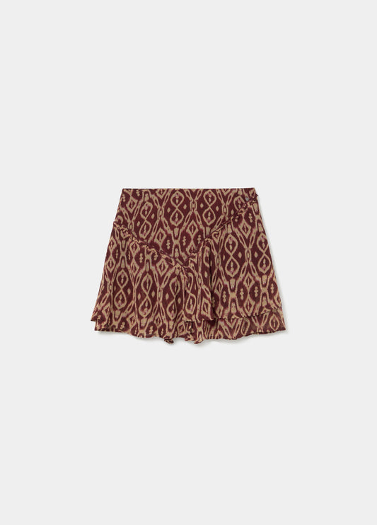 Falda estampada ikat