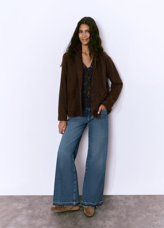 Chaqueta piel suede