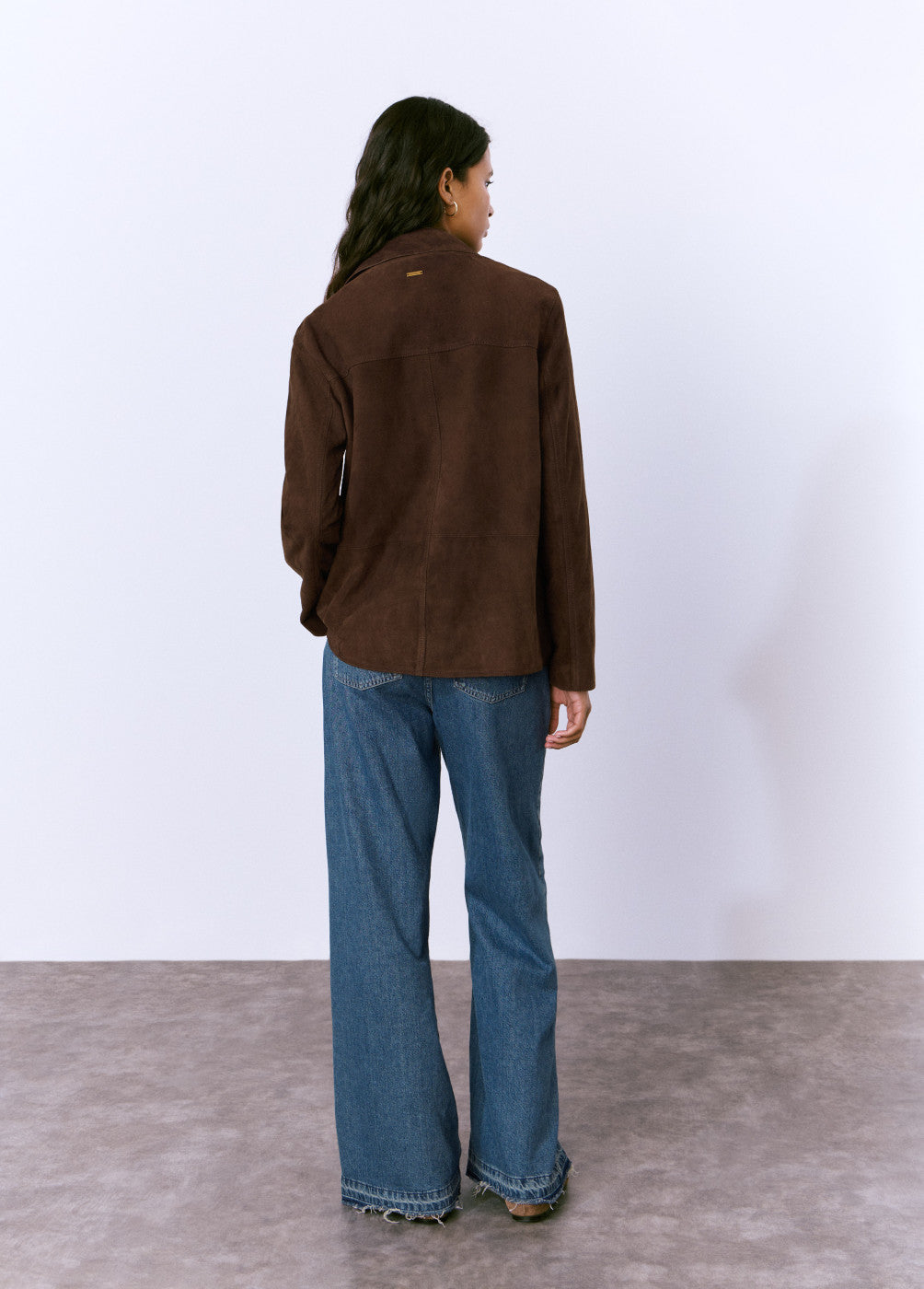 Chaqueta piel suede