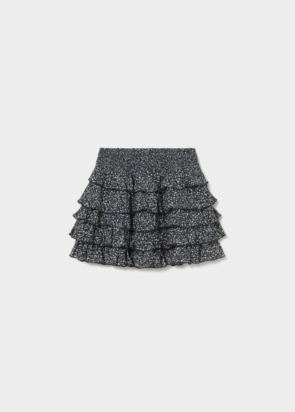 Falda multivolantes estampado animal