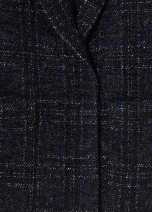 Abrigo cuadro bolsillos frontales