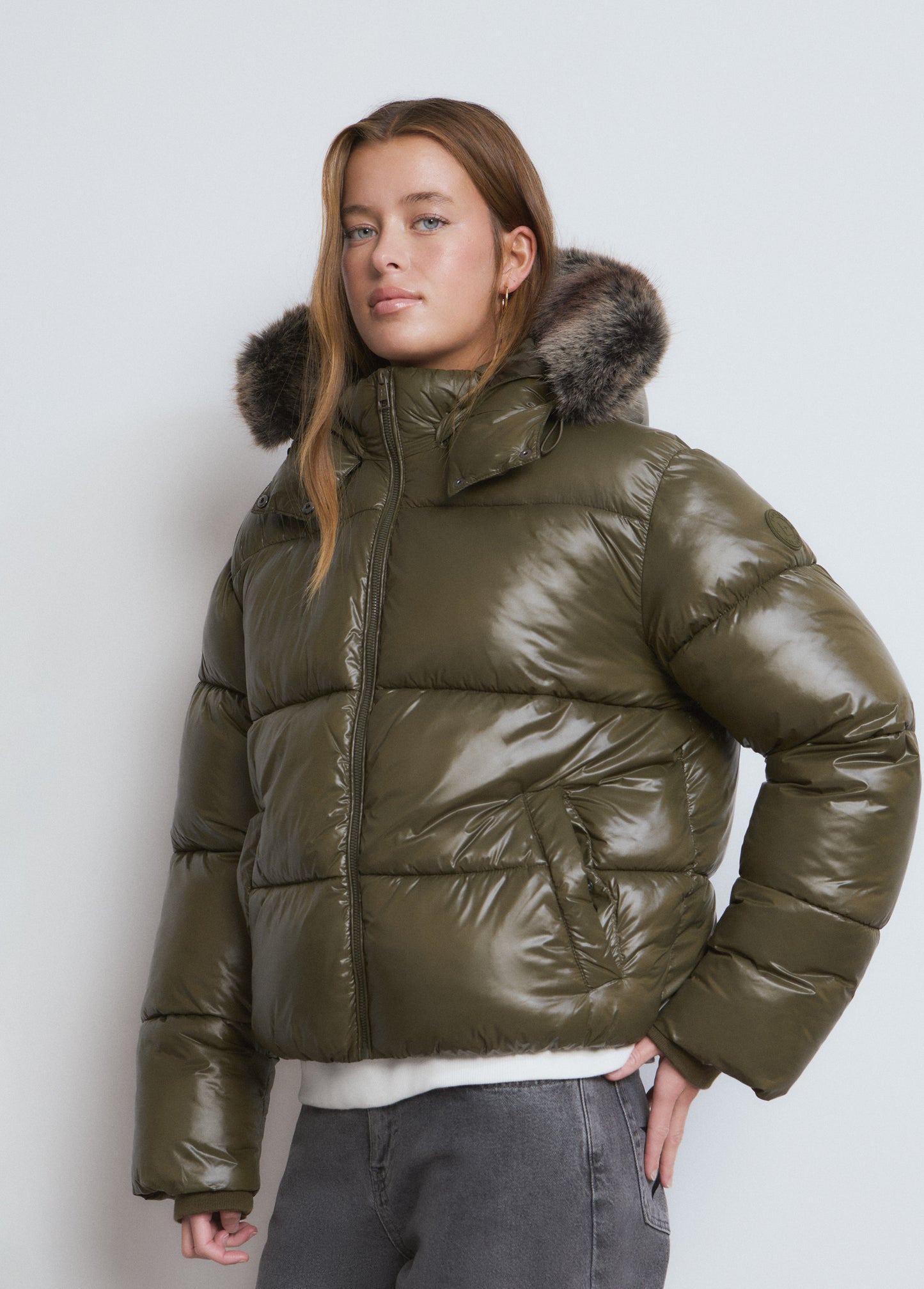 Abrigo acolchado vinilado