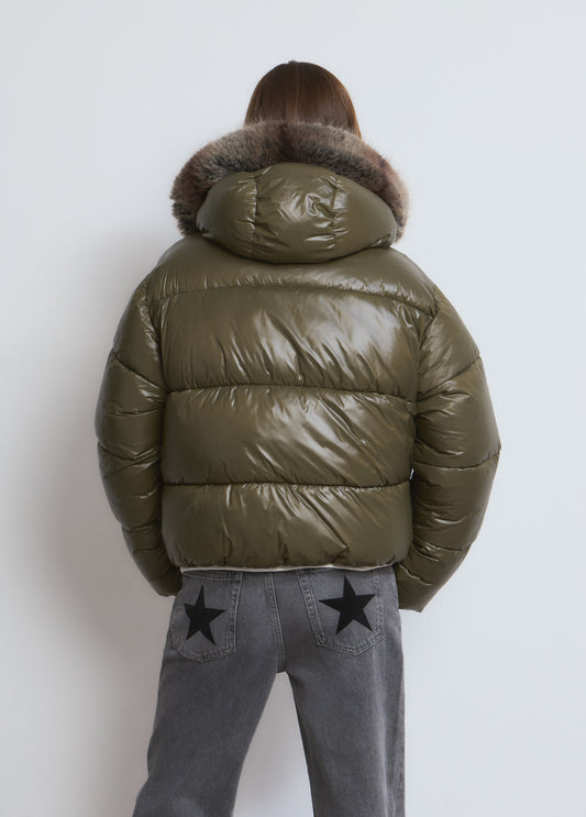 Abrigo acolchado vinilado