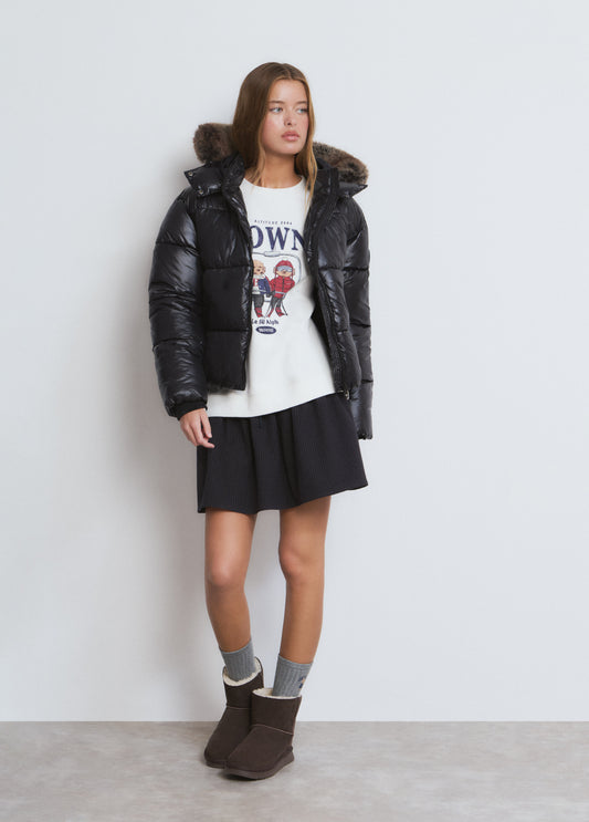 Abrigo acolchado vinilado