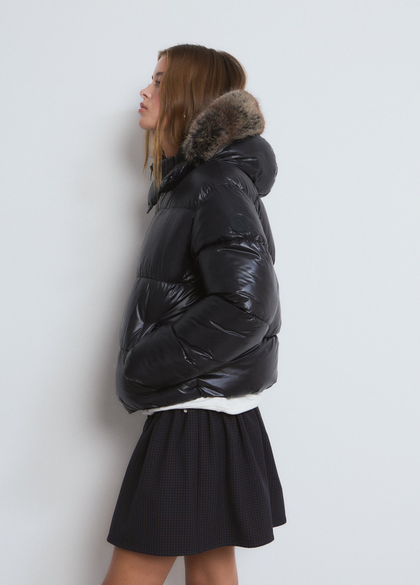 Abrigo acolchado vinilado