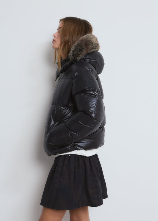 Abrigo acolchado vinilado