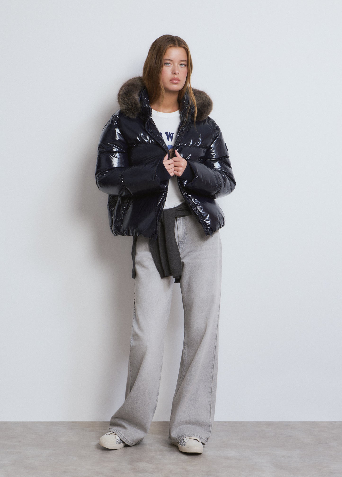 Abrigo acolchado vinilado