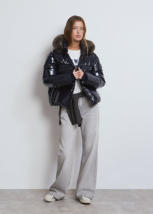 Abrigo acolchado vinilado