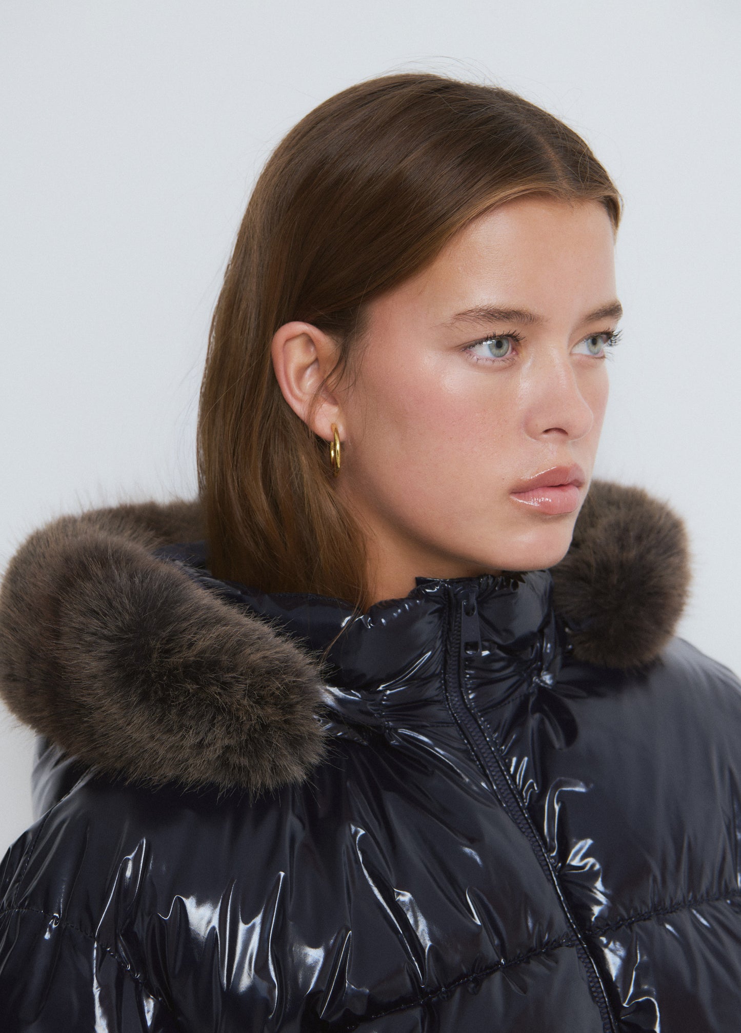 Abrigo acolchado vinilado