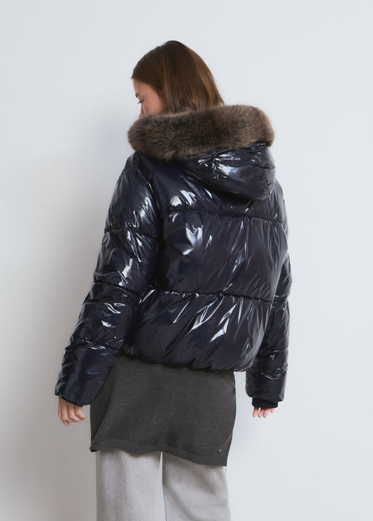 Abrigo acolchado vinilado
