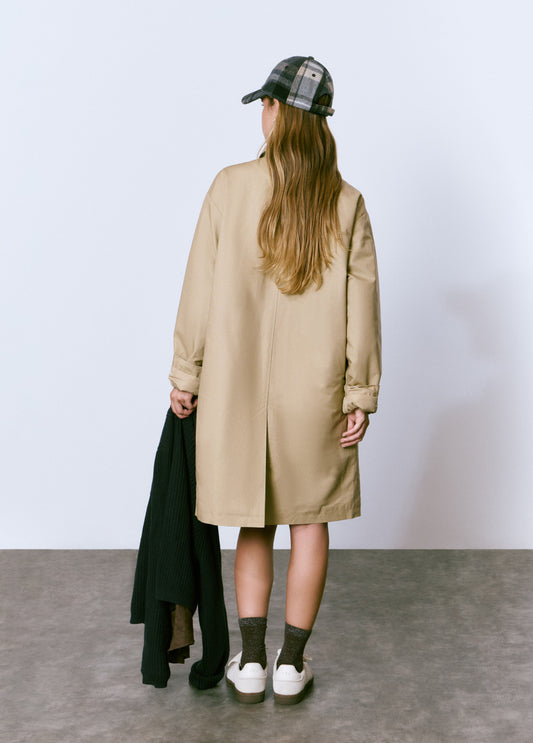 Gabardina forro vichy acolchada