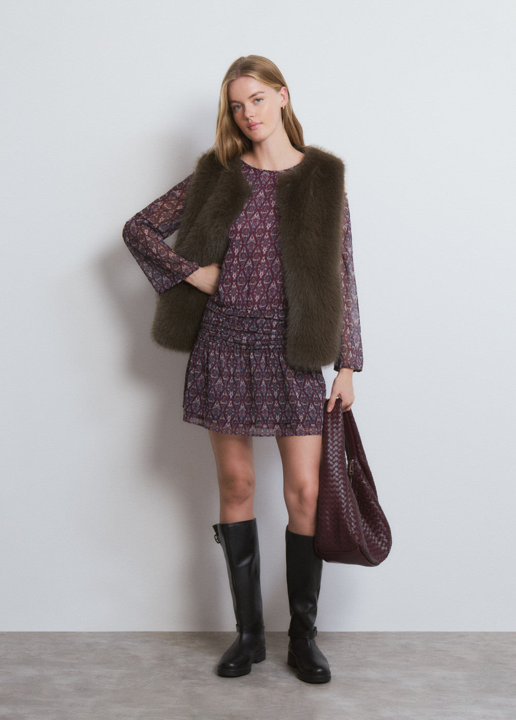 Vestido corto estampado