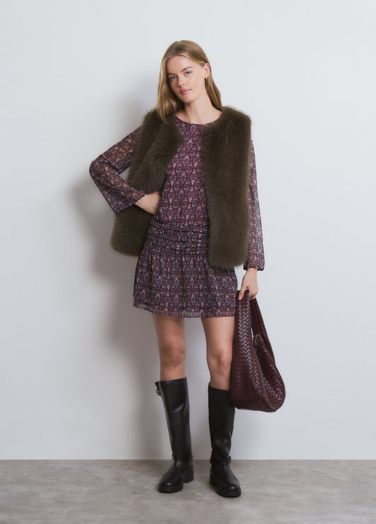 Vestido corto estampado