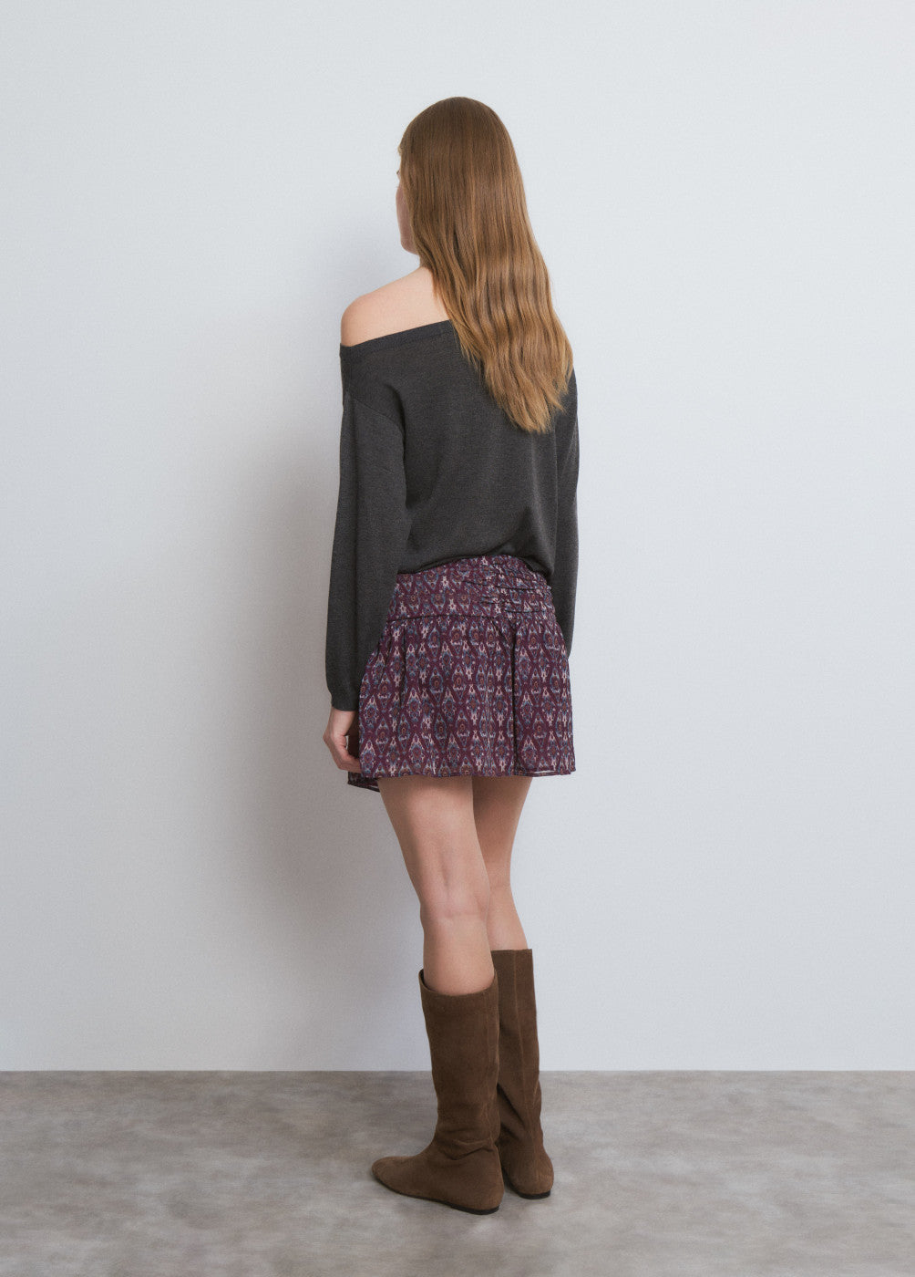 Falda corta estampada