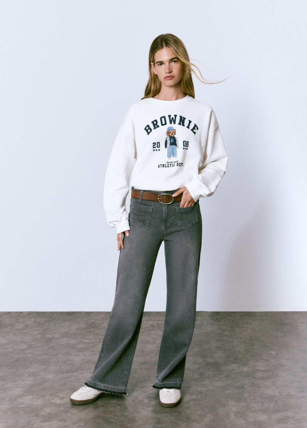 Jeans culotte bolsillo frontal