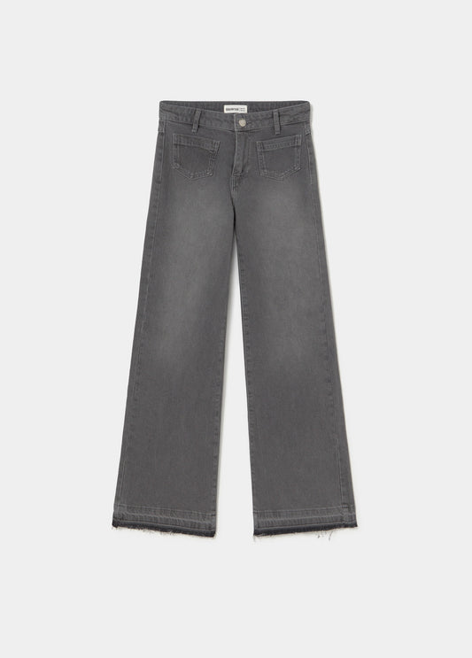 Jeans culotte bolsillo frontal