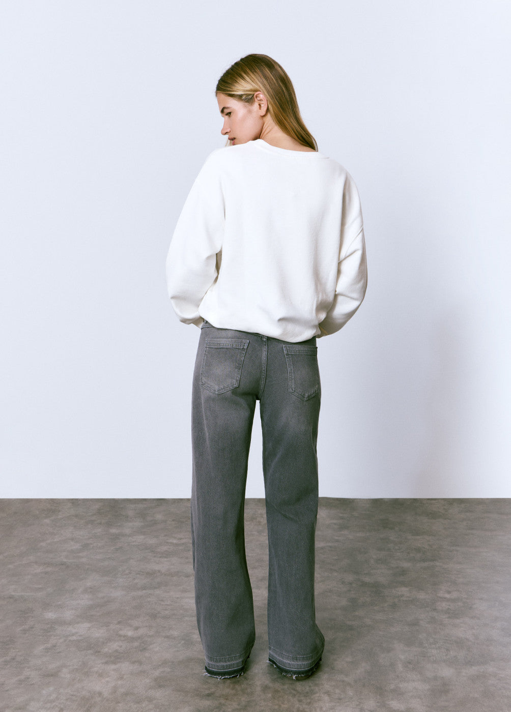 Jeans culotte bolsillo frontal