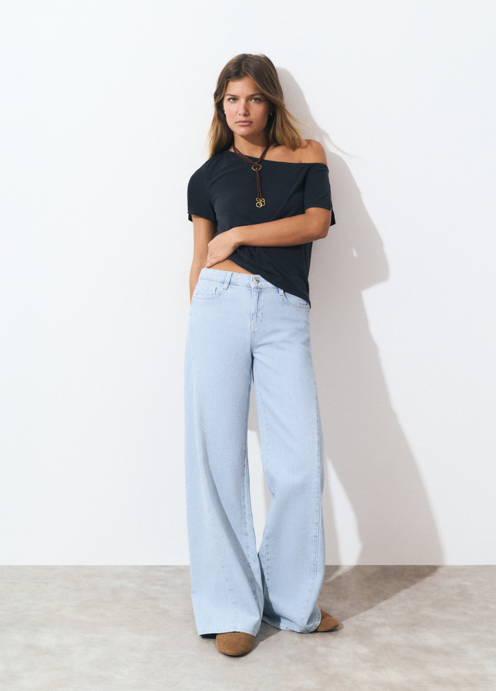 Jeans culotte apertura lateral