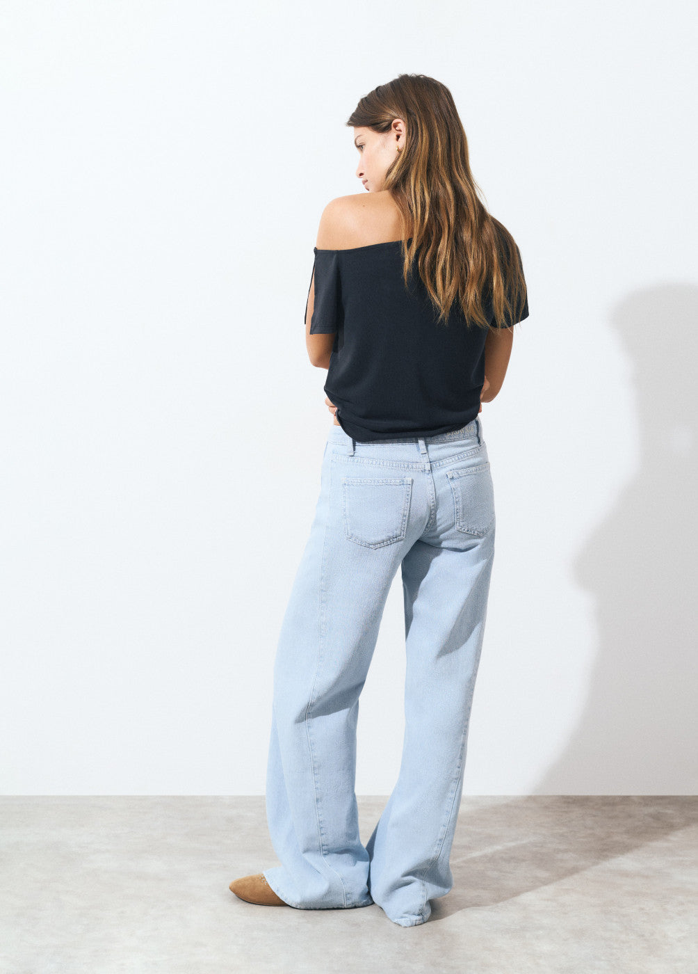 Jeans culotte apertura lateral